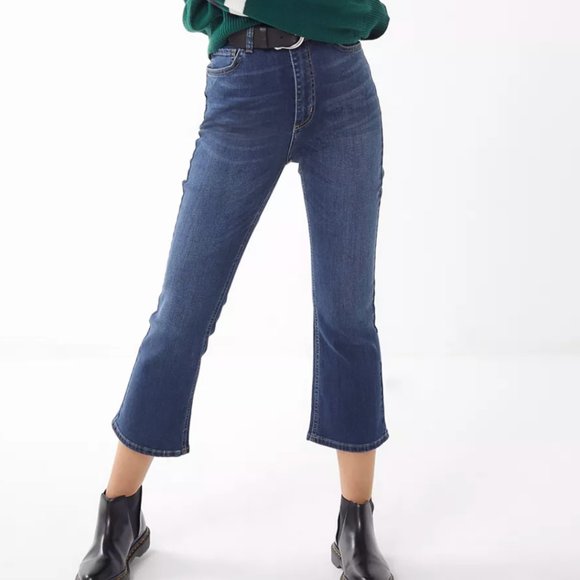 BDG Denim - BDG High-Rise Cropped Kick Flare Jean – Dark Wash